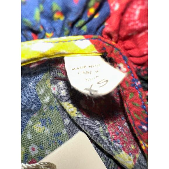 Doen Nicoletta Patchwork Print Organic Cotton Midi Dress Size XS - Picture 3 of 13